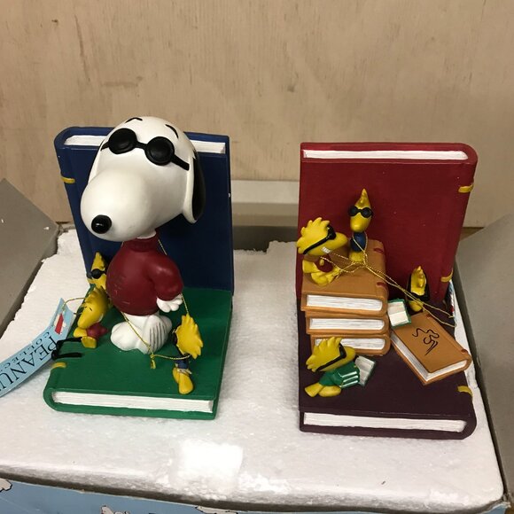 Joe Cool Snoopy & Woodstock Resin Bookends By Westland Giftware Peanuts - Picture 11 of 11